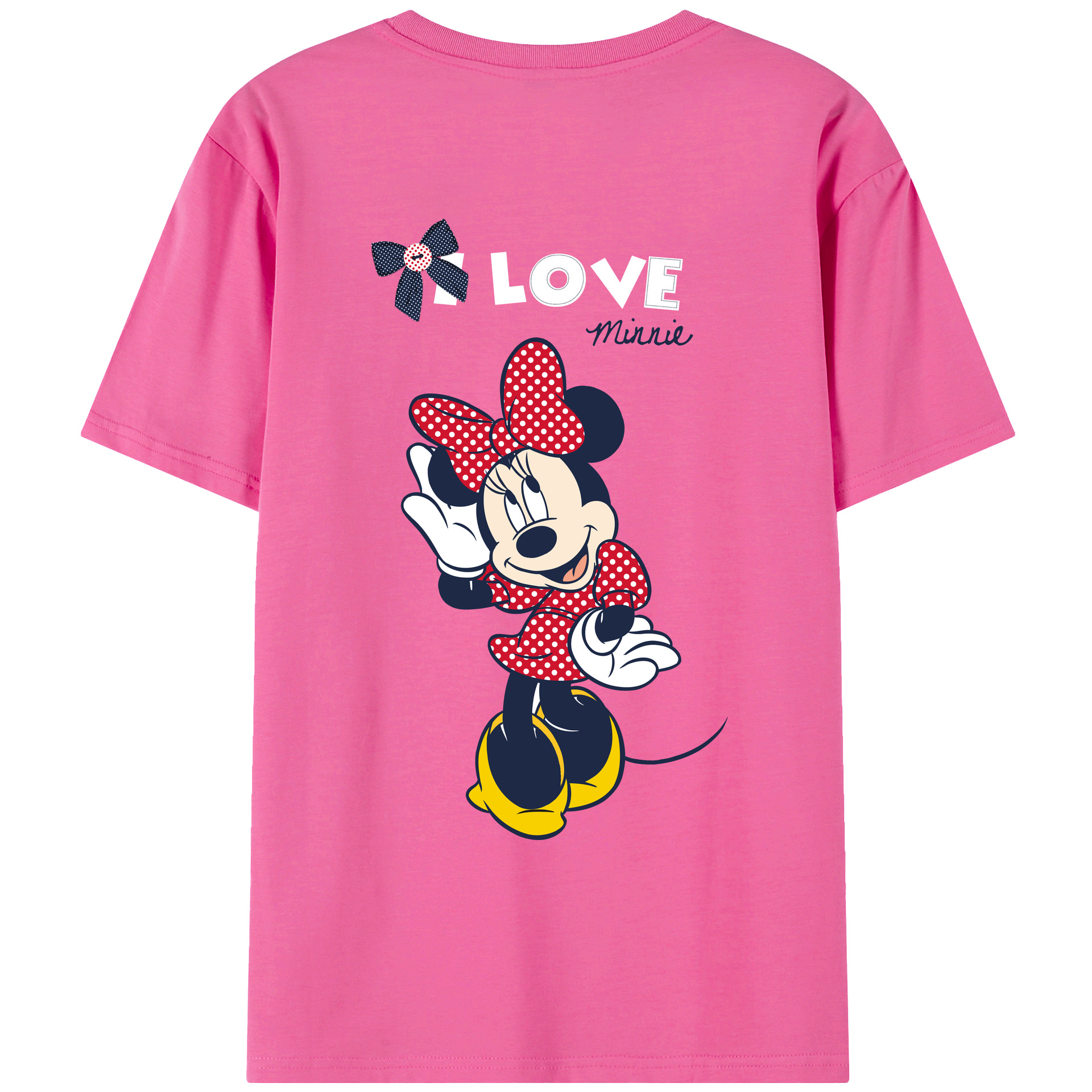 （画像用） ミッキーマウス Mickey Mouse レディース半袖Tシャツ(バックプリント)